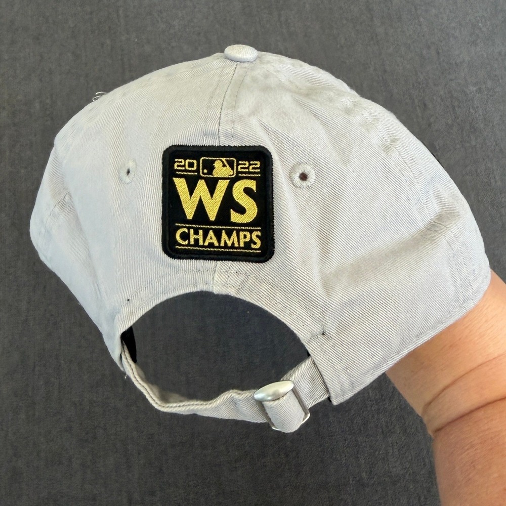 New Era 2022 World Series Champions Hat Mens OS Gray Baseball Sports Fanwear - Picture 4 of 8